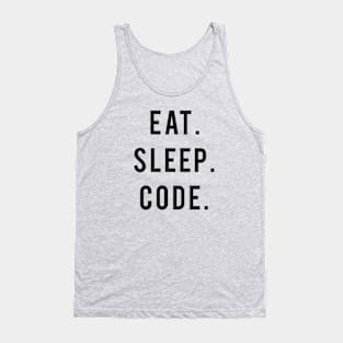 Eat. Sleep. Code. Programmer Humor Tank Top